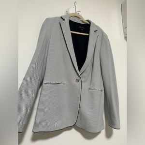 ANN TAYLOR BLAZER in White and Baby Blue